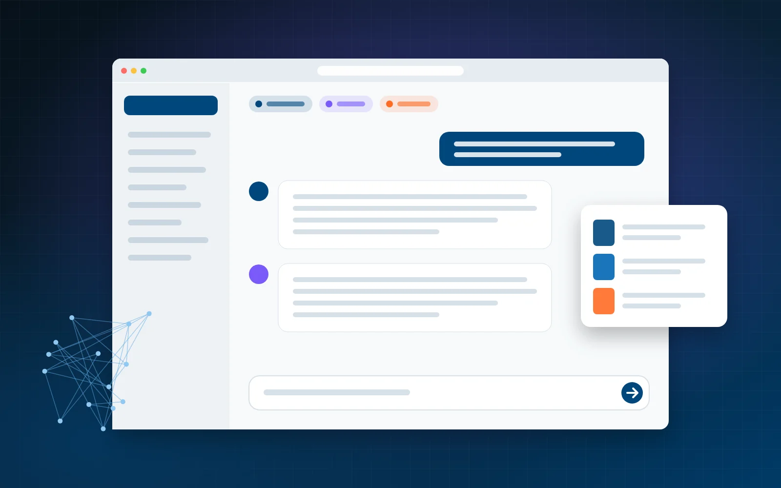 BrainRun AI platform interface with multi-model chat and knowledge search